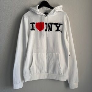 I Love NY Graphic Hoodie / White I❤️NY / Size M / NWT